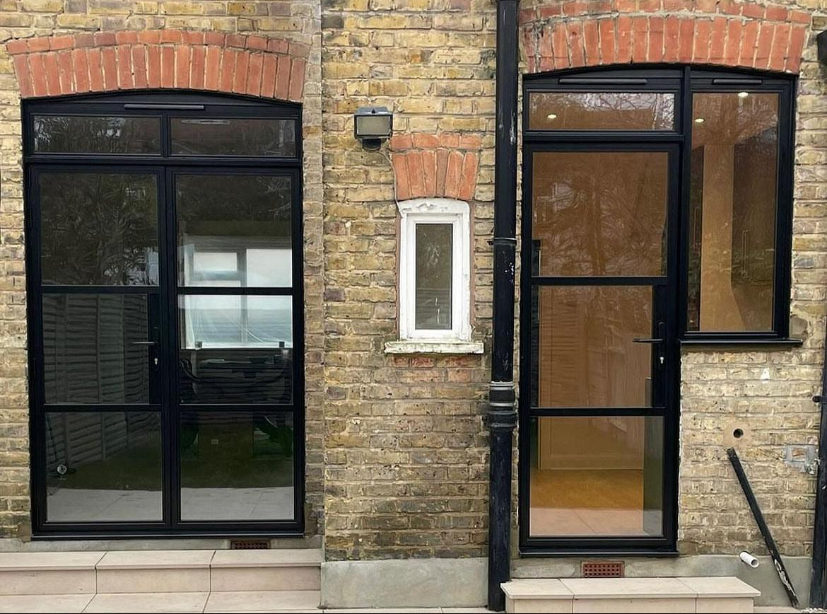 1800mm White Heritage Aluminium French Doors + 290mm Top Window - Home Build Doors