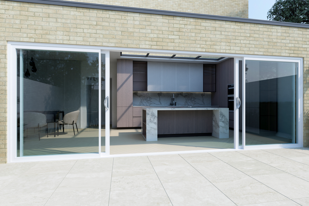 W3200MM X H2100MM Cortizo 4700 Aluminium 4 Section Sliding Door