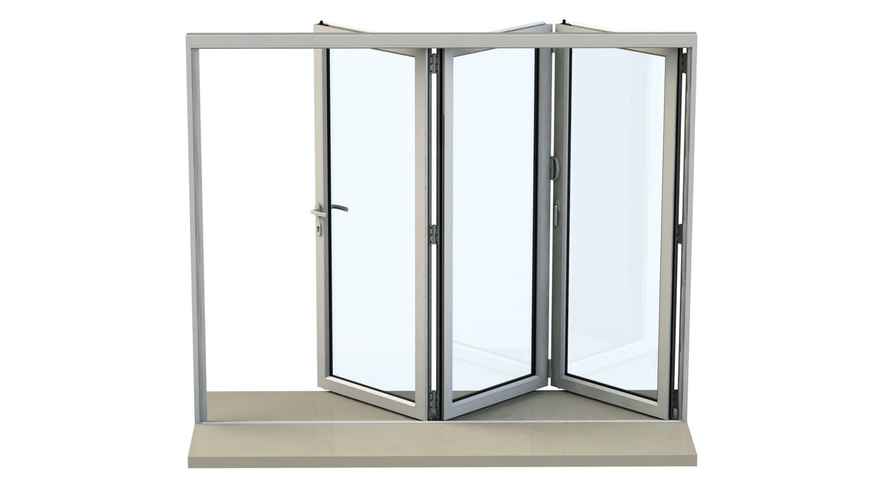 1900mm Origin Hipca White Matt Aluminum Bifold - 3 Section - Home Build Doors