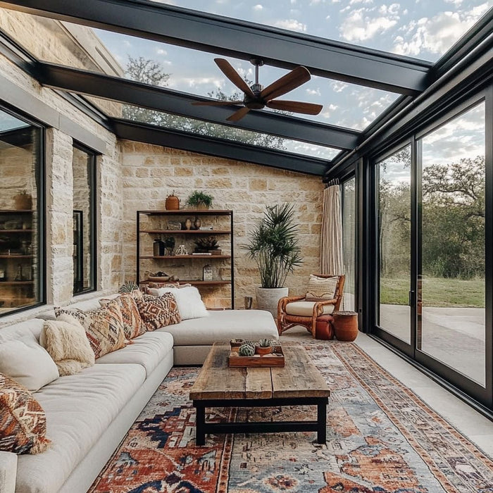 W500mm x P2000mm Black Atlas Aluminum Lean To Roof System