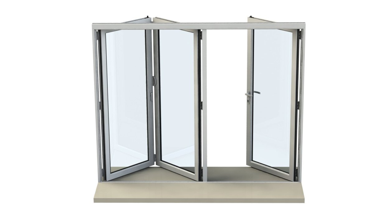 2000mm Origin Hipca White Matt Aluminum Bifold - 3 Section - Home Build Doors