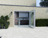 2000mm White Aluminium Bifold Door Korniche - 2 sections - Home Build Doors