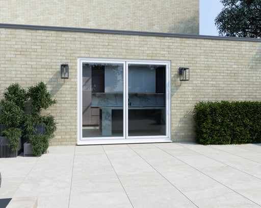 2000mm White Aluminium Bifold Door Korniche - 2 sections - Home Build Doors