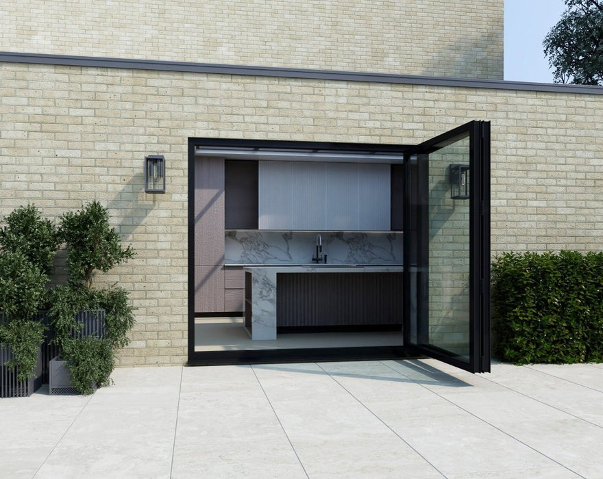 2200mm Black Bifold Door Korniche - 2 sections - Home Build Doors