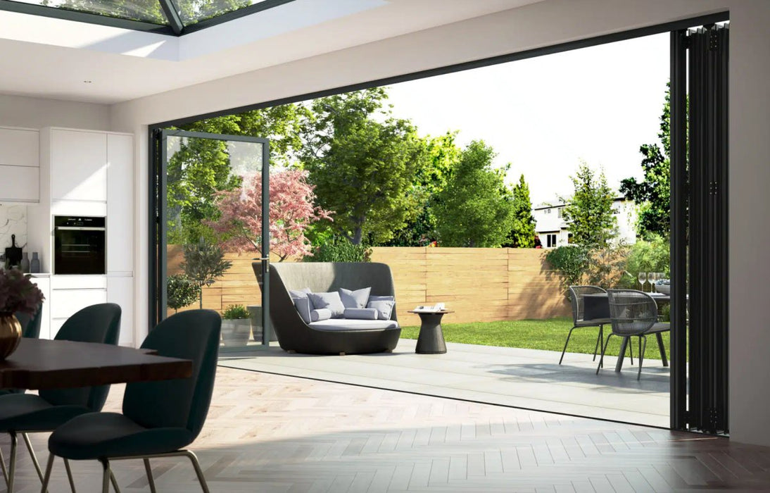 2200mm Black Bifold Door Korniche - 3 sections - Home Build Doors