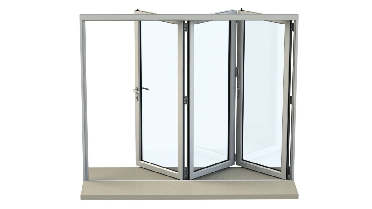 2200mm Origin Hipca White Matt Aluminum Bifold - 3 Section - Home Build Doors