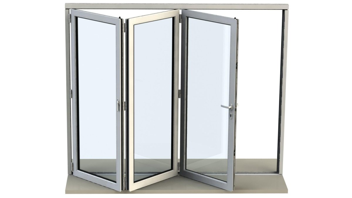 2200mm Origin Hipca White Matt Aluminum Bifold - 3 Section - Home Build Doors