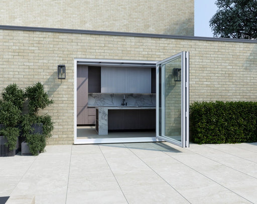 2200mm White Bifold Door Korniche - 2 sections - Home Build Doors