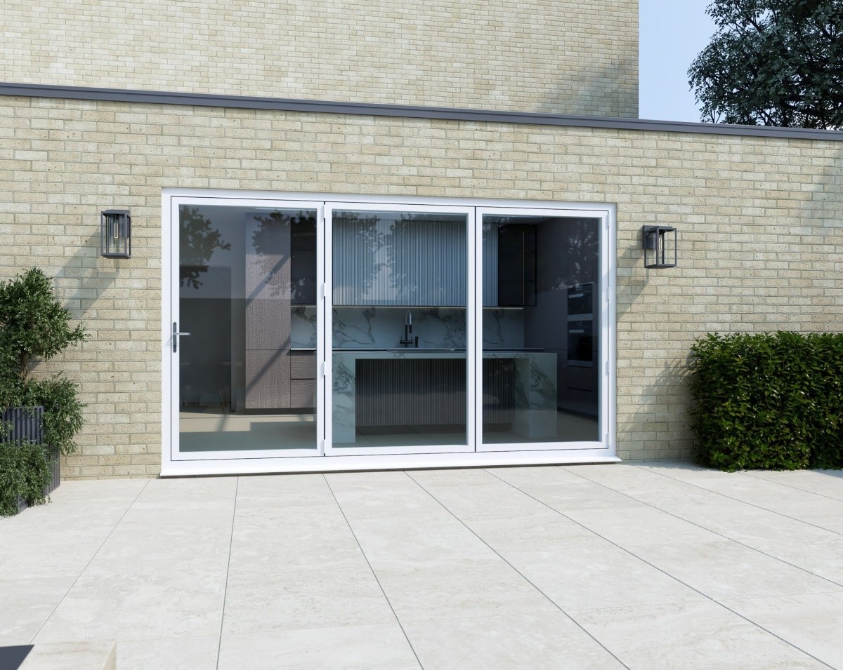 3 Section Korniche Bi-folding Doors - White