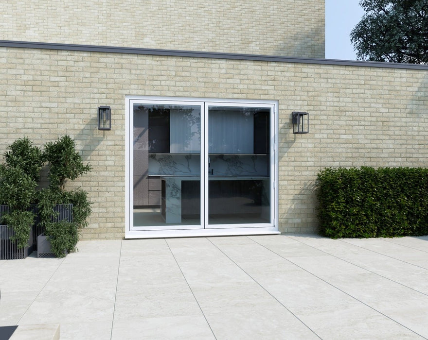 2300mm White Bifold Door Korniche - 2 sections - Home Build Doors