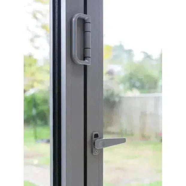 2400mm Anthracite Grey on White Heritage Visofold 1000 Bifold Door - 2 sections - Home Build Doors