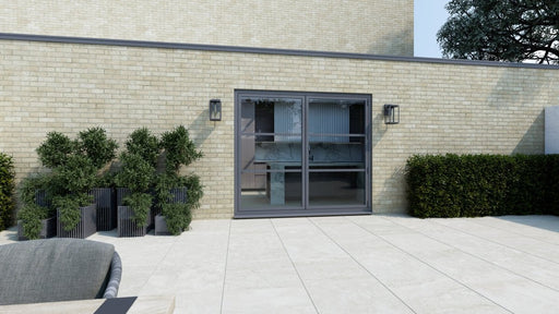 2400mm Anthracite Grey on White Heritage Visofold 1000 Bifold Door - 2 sections - Home Build Doors