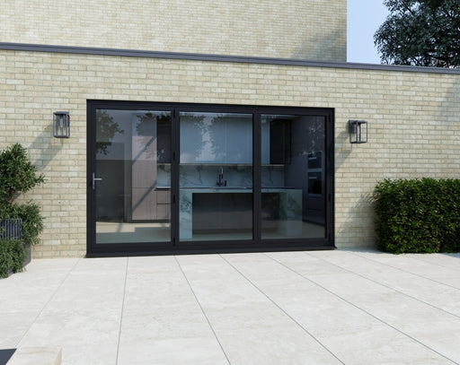 2400mm Black Bifold Door Korniche - 3 sections - Home Build Doors