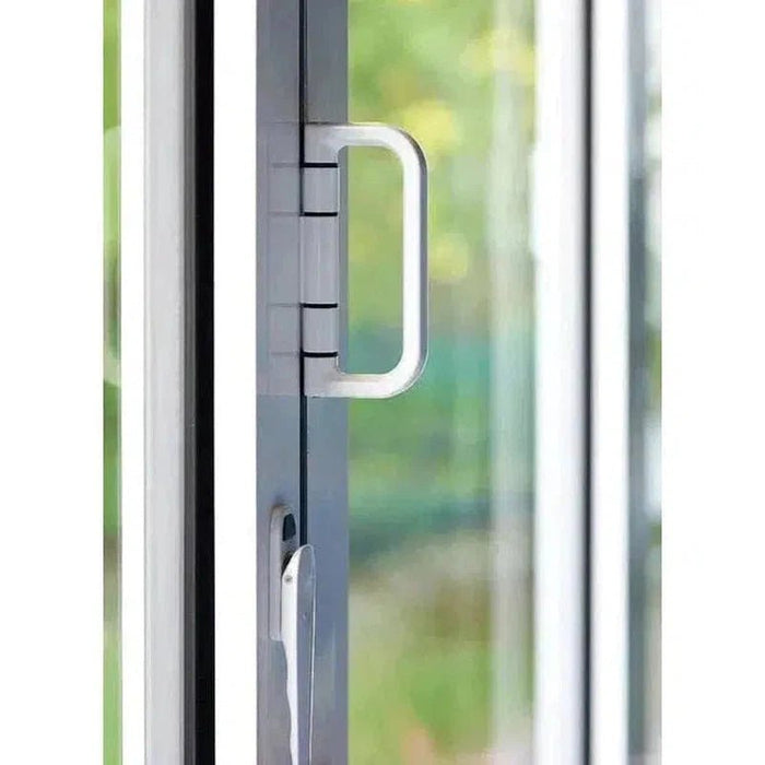 2400mm Black on White Aluminium Bifold Door Smart System - 2 sections - Home Build Doors