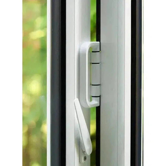 2400mm Black on White Aluminium Bifold Door Smart System - 2 sections - Home Build Doors