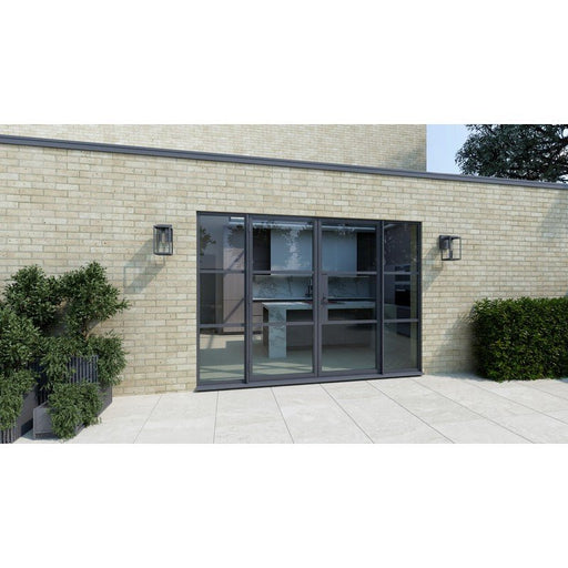 2500mm Anthracite Grey Aluminium Heritage French Door Set - Home Build Doors