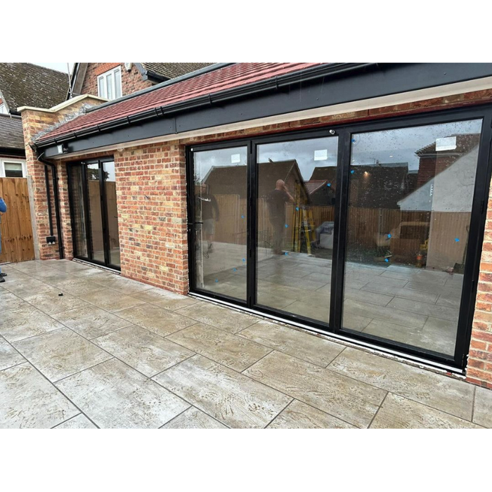 2600mm Black Aluminium Bifold Door Smart System - 3 sections