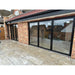 2600mm Anthracite Grey on White Aluminium Bifold Door Smart System - 3 sections - Home Build Doors