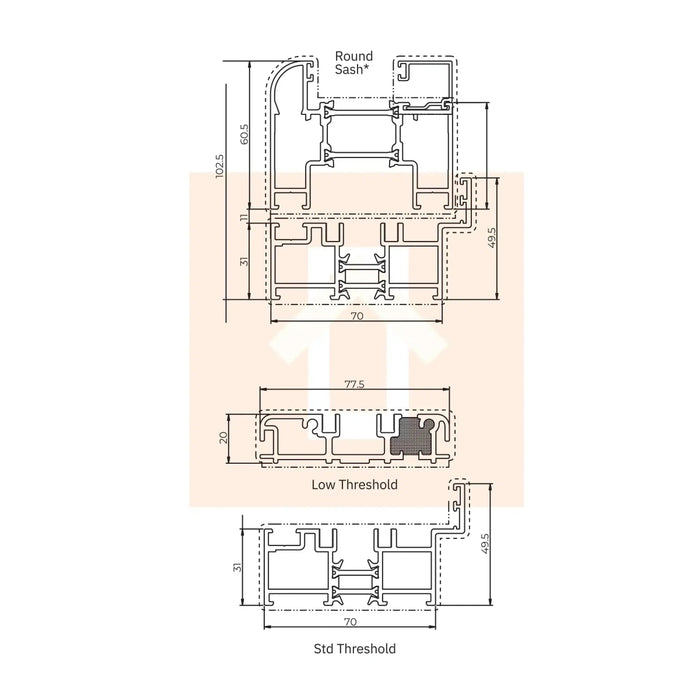 2600mm Black Heritage Visofold 1000 Bifold Door - 3 sections - Home Build Doors