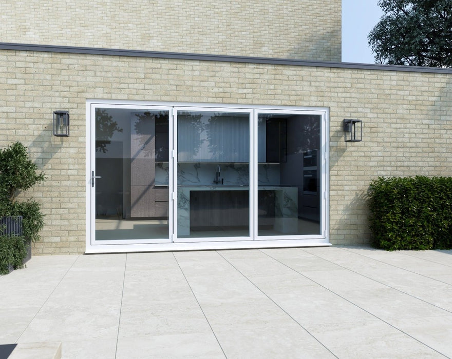 2700mm White Bifold Door Korniche - 3 sections - Home Build Doors