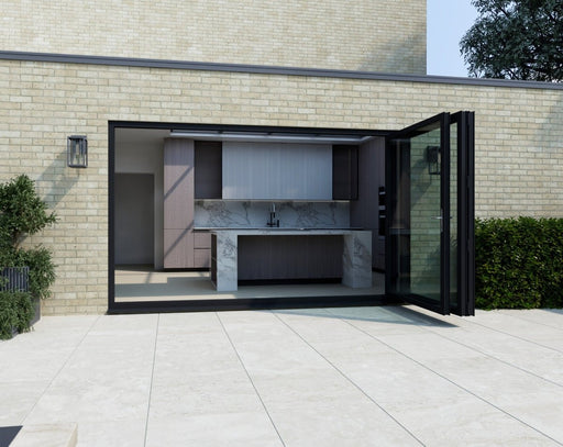 3000mm Black Bifold Door Korniche - 3 sections - Home Build Doors