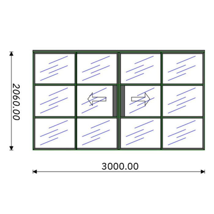 3000mm - Black Internal Aluminium Sliding Door - AluSpace - Home Build Doors