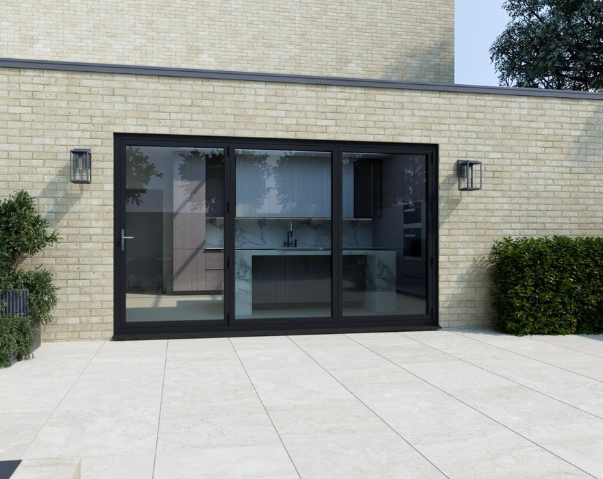 3100mm Black Bifold Door Korniche - 3 sections - Home Build Doors