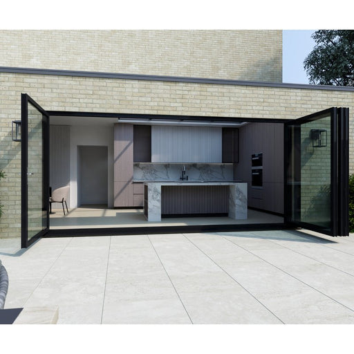 3200mm Black Aluminium Bifold Door SMART system - 4 sections - Home Build Doors