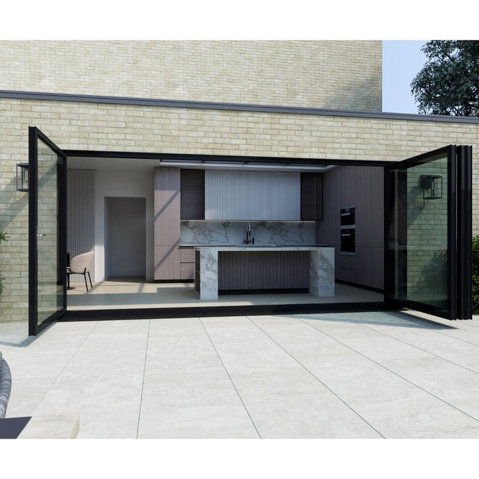 3200mm Black Aluminium Bifold Door SMART system - 4 sections - Home Build Doors