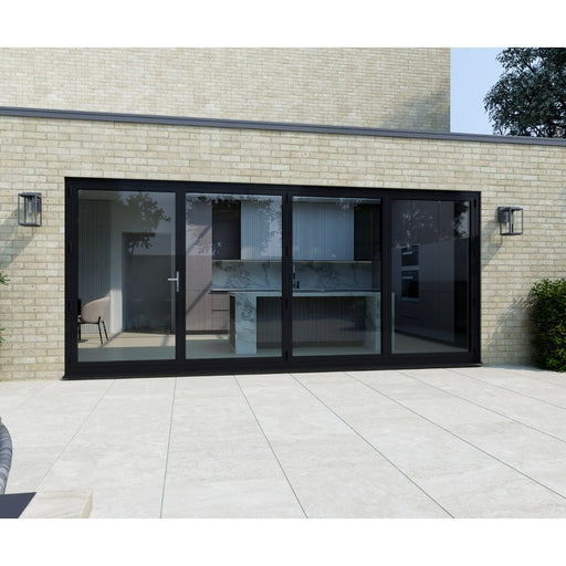 3200mm Black Aluminium Bifold Door SMART system - 4 sections - Home Build Doors