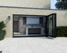 3200mm Black on White Bifold Door Korniche - 3 sections - Home Build Doors