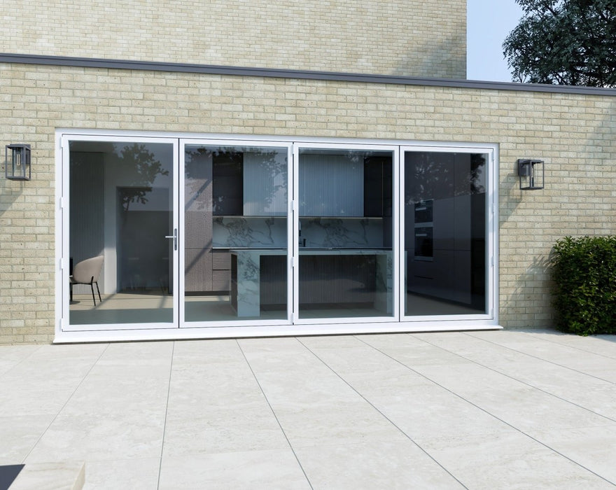 3200mm White Bifold Door Korniche - 4 sections - Home Build Doors