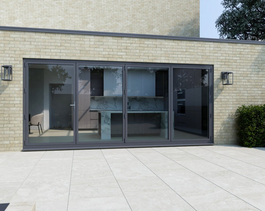 3300mm Anthracite Grey Bifold Door Korniche - 4 sections - Home Build Doors