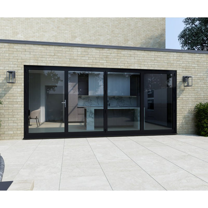 3300mm Black Aluminium Bifold Door SMART system - 4 sections - Home Build Doors