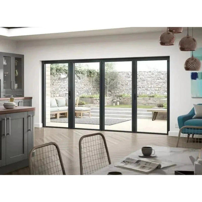 3300mm Black Aluminium Bifold Door SMART system - 4 sections - Home Build Doors