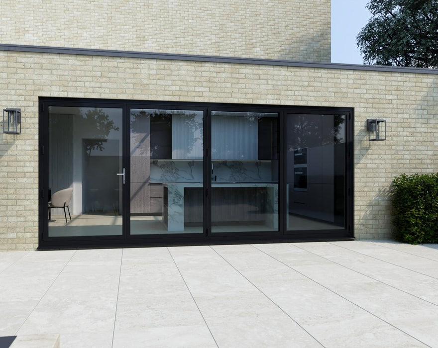 3300mm Black Bifold Door Korniche - 4 sections - Home Build Doors