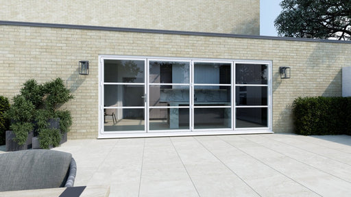 3300mm White Heritage Visofold 1000 Bifold Door - 4 sections - Home Build Doors