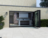 3400mm Black on White Bifold Door Korniche - 3 sections - Home Build Doors