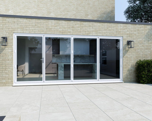 3400mm White Bifold Door Korniche - 4 sections - Home Build Doors