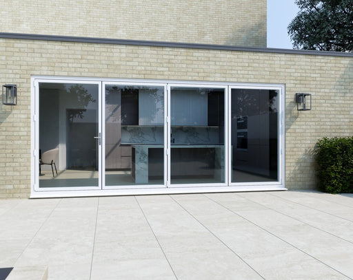 3600mm White Bifold Door Korniche - 4 sections - Home Build Doors