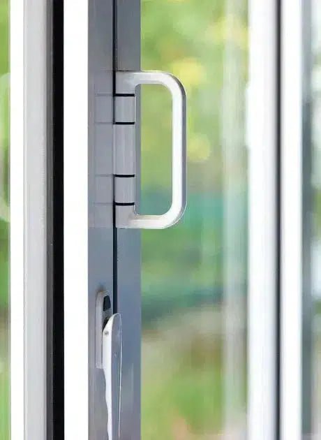 3800mm Anthracite Grey on White Aluminium Bifold Door SMART system - 4 sections - Home Build Doors