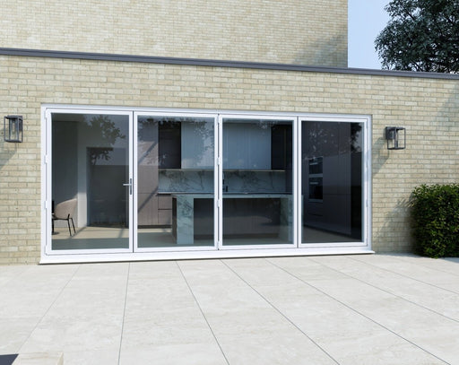 3800mm White Bifold Door Korniche - 4 sections - Home Build Doors