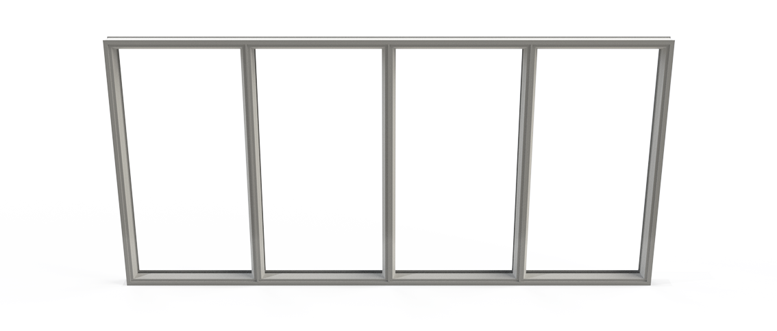 Origin OW80 Aluminium Window - 4 Section