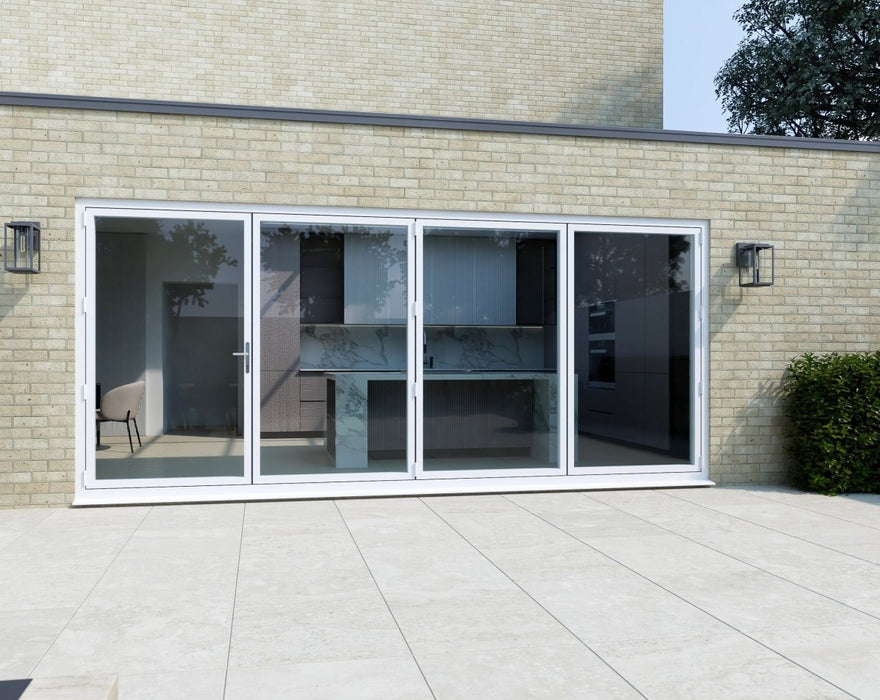 4000mm White Bifold Door Korniche - 4 sections - Home Build Doors