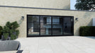 4100mm Black on White Heritage Visofold 1000 Bifold Door - 4 sections - Home Build Doors