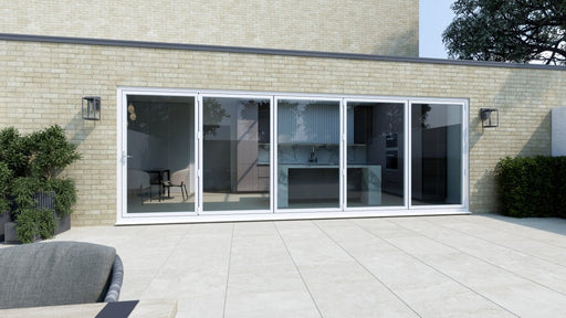 4400mm White Bifold Door Korniche - 5 sections - Home Build Doors