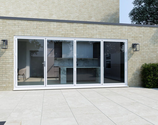 4500mm White Bifold Door Korniche - 4 sections - Home Build Doors