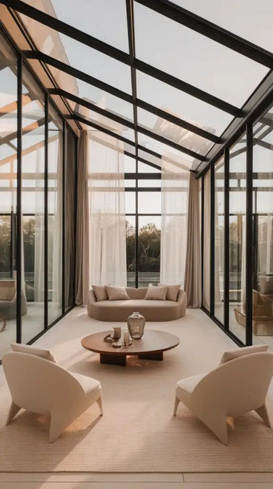 W900mm x P2100mm Black Atlas Aluminum Lean To Roof System