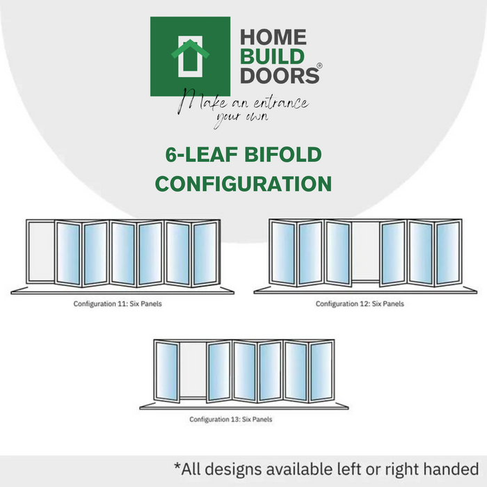 5200mm White Heritage Visofold 1000 Bifold Door - 6 sections