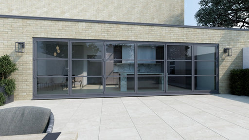 5200mm Anthracite Grey Heritage Visofold 1000 Bifold Door - 6 sections - Home Build Doors